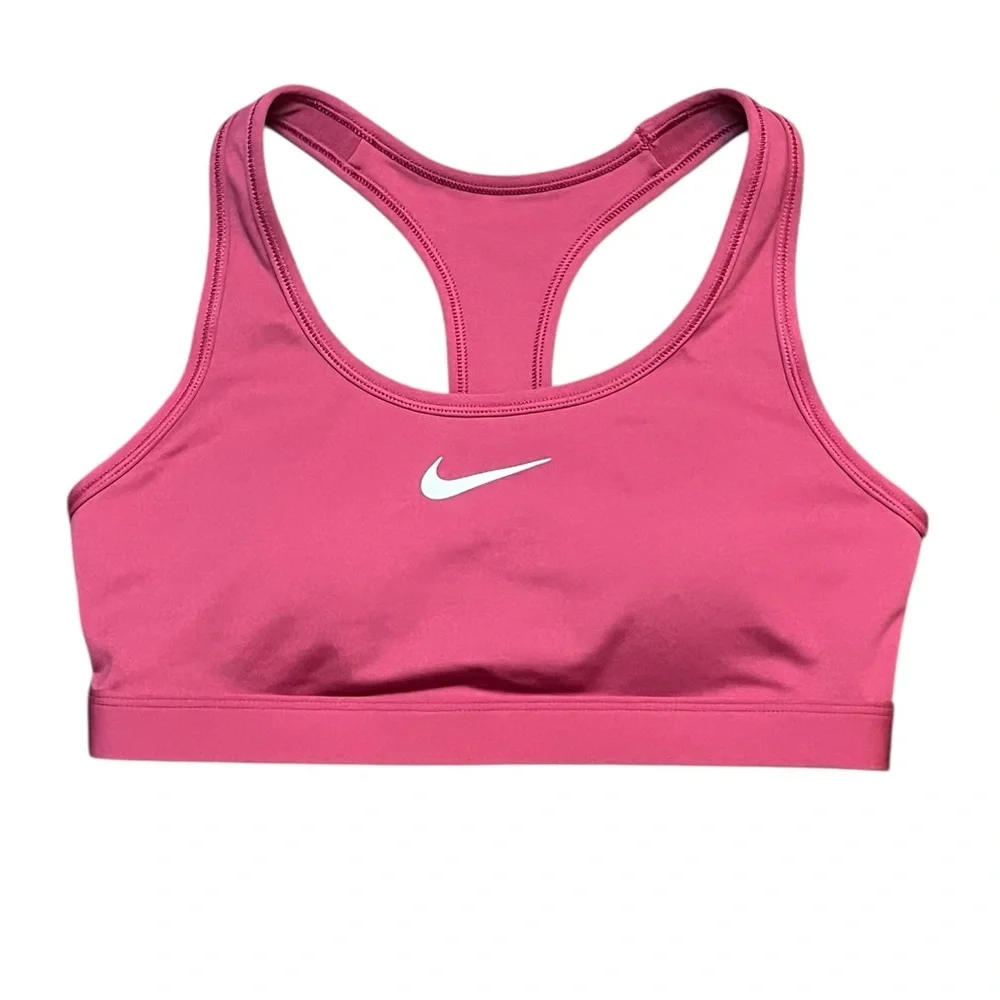 Nike Swoosh Women’s Small Padded Racerback Medium Support Sports Bra Sweet Beet